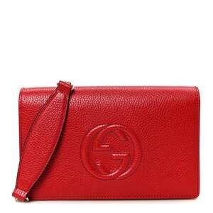 Gucci Pebbled Calfskin Soho Wallet On #268475G82B